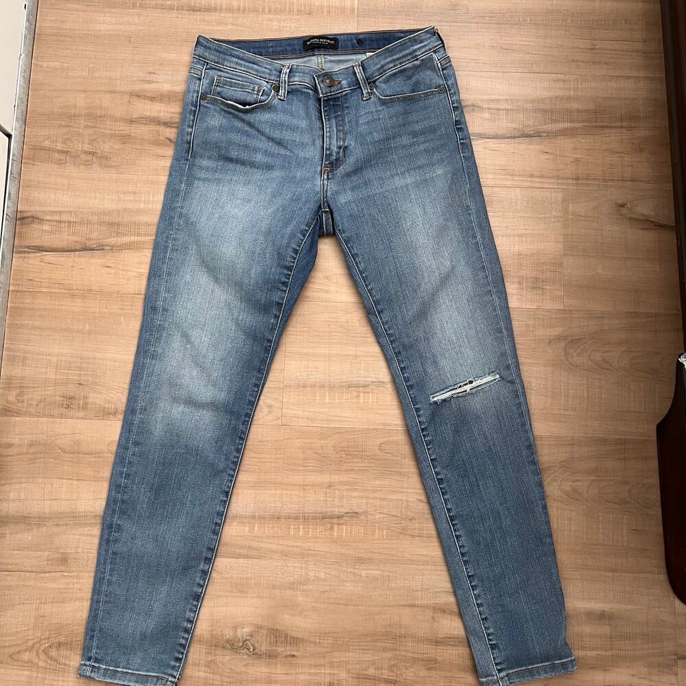 Banana Republic Mid Rise Medium Wash Skinny Stretch Jeans 28/6